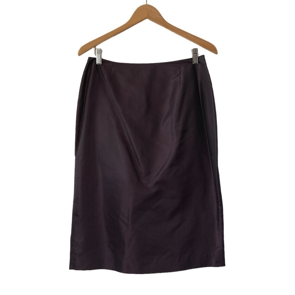 Ann Taylor 10 purple silk pencil skirt